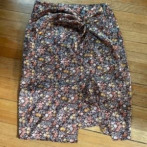 Abercrombie & Fitch floral satin/silk skirt